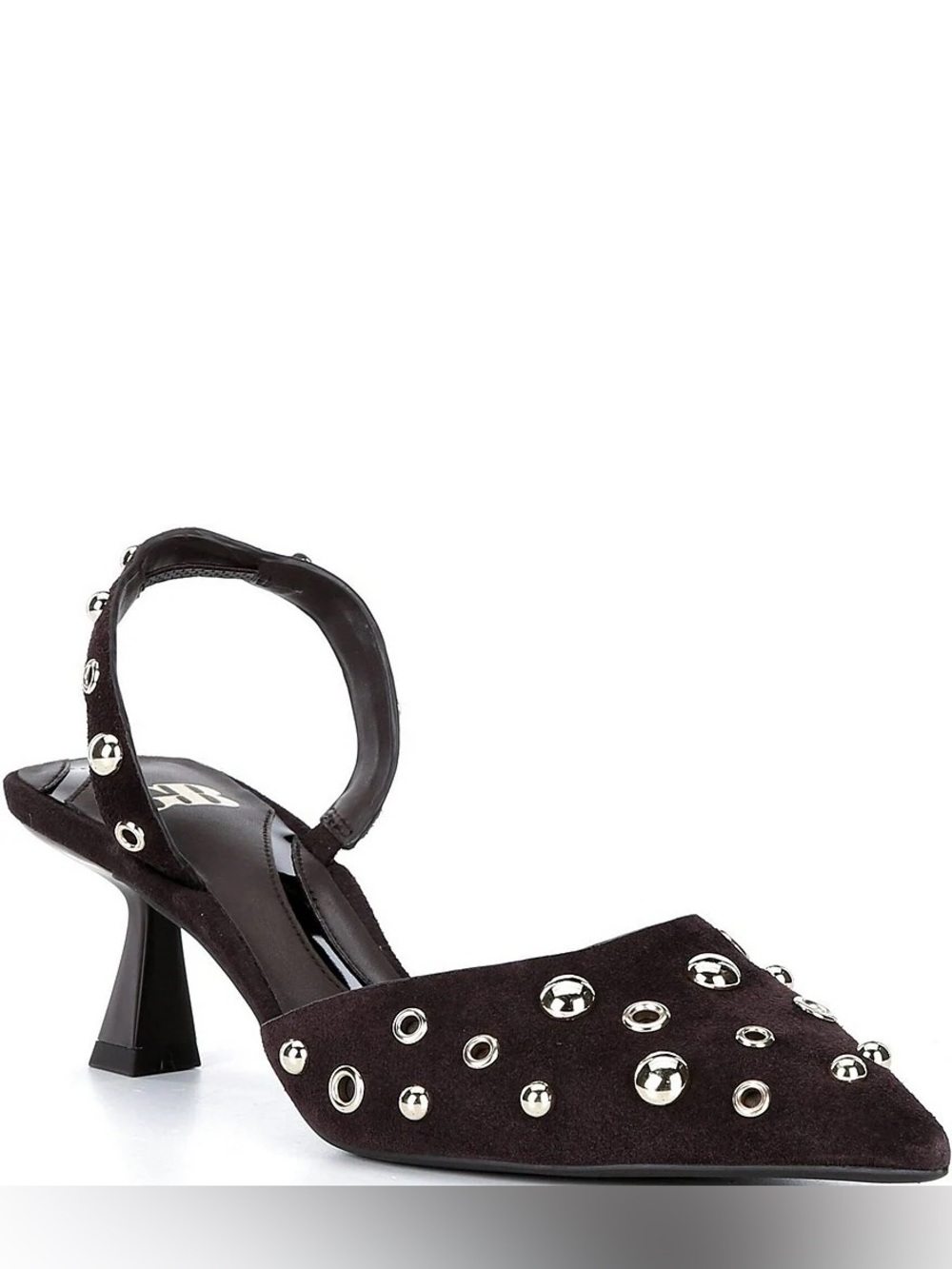 NWT Gianni Bini Office-Siren Suede Grommet Stud Kitten Heel Slingback Pumps